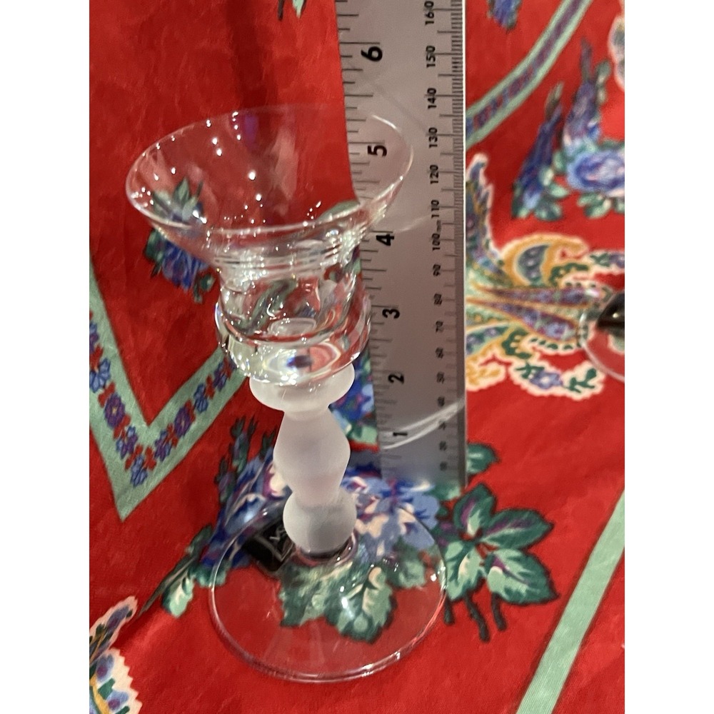 Pair‎ Of Mikasa Kensington 5 1/4" Candlestick Holders Frost New Elegant - Picture 10 of 10